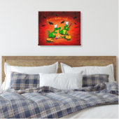 Dragons - Happy Halloween! Vandaag ga ik koken Canvas Afdruk (Insitu (Slaapkamer))