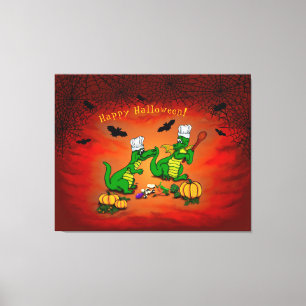 Dragons - Happy Halloween! Vandaag ga ik koken Canvas Afdruk