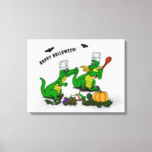 Dragons - Happy Halloween! Vandaag ga ik koken Canvas Afdruk