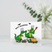 Dragons - Happy Halloween! Vandaag ga ik koken Feestdagenkaart (Staand voorkant)