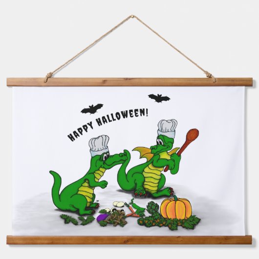 Dragons - Happy Halloween! Vandaag ga ik koken Hangend Wandkleed (Voorkant)