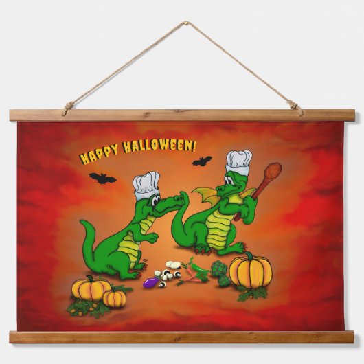 Dragons - Happy Halloween! Vandaag ga ik koken Hangend Wandkleed (Voorkant)