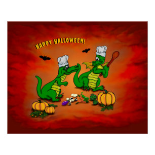 Dragons - Happy Halloween! Vandaag ga ik koken Perfect Poster