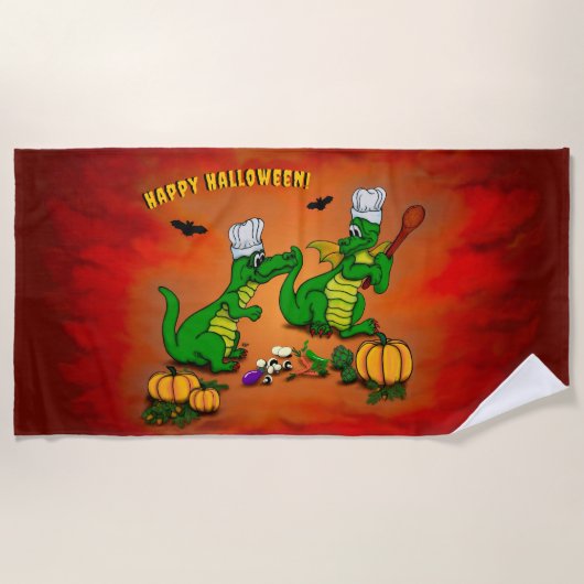 Dragons - Happy Halloween! Vandaag ga ik koken Strandlaken (Voorkant)