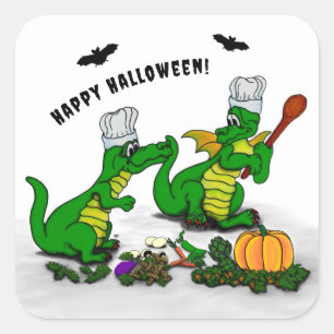 Dragons - Happy Halloween! Vandaag ga ik koken Vierkante Sticker