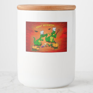 Dragons - Happy Halloween! Vandaag ga ik koken Voedselcontainer Etiket