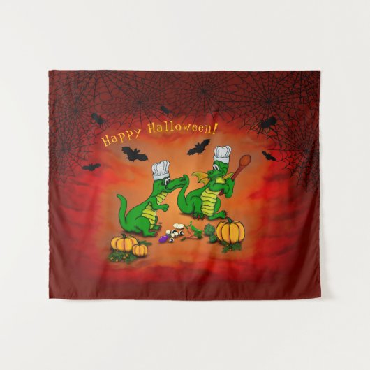 Dragons - Happy Halloween! Vandaag ga ik koken Wandkleed (Voorkant (horizontaal))