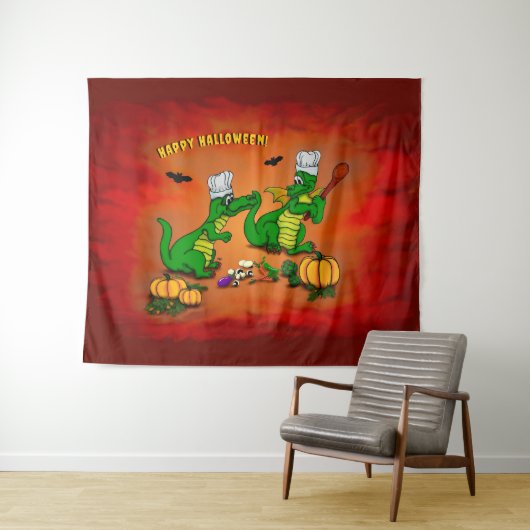 Dragons - Happy Halloween! Vandaag ga ik koken Wandkleed (In Situ (horizontaal))