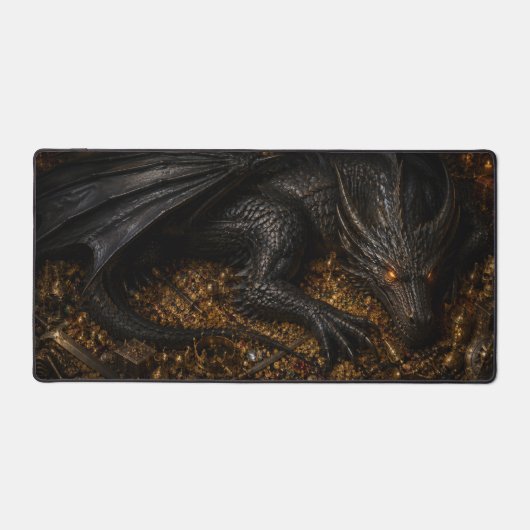 Dragon's Hoard – Premium Dark Fantasy Gaming Muis Bureaumat (Voorkant)
