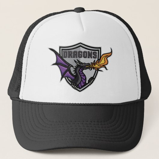 Dragons Hockey Logo Trucker Hat Trucker Pet (Voorkant)
