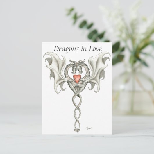 Dragons in Liefde - briefkaart (Staand voorkant)