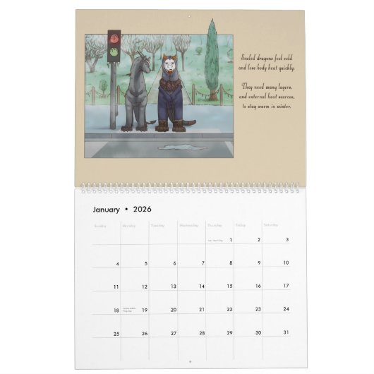 Dragons in Liefde Kalender (Jan 2026)