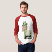 Dragon's Keep & Panda familie T-shirt (Voorkant volledig)