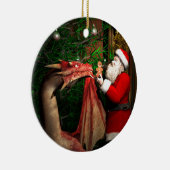 Dragons kerst keramisch ornament (Rechts)