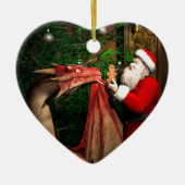 Dragons kerst keramisch ornament (Voorkant)