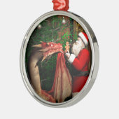 Dragons kerst metalen ornament (Links)