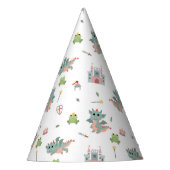 Dragons Knights Sprookjesachtig Middeleeuws Kastee Feesthoedjes (Voorkant)