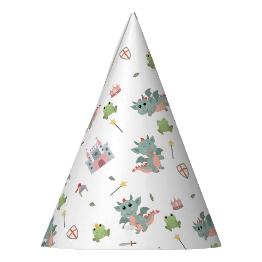 Dragons Knights Sprookjesachtig Middeleeuws Kastee Feesthoedjes (Links)