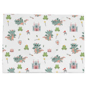 Dragons Knights Sprookjesachtig Middeleeuws Kastee Groot Cadeauzakje (Achterkant)