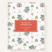 Dragons Knights Sprookjesachtig Middeleeuws Kastee Notitieboek (Voorkant)