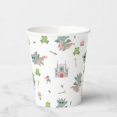 Dragons Knights Sprookjesachtig Middeleeuws Kastee Papieren Bekers (Links)