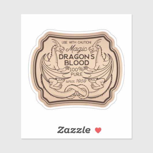 Dragons label op bloedplaats (Vel)