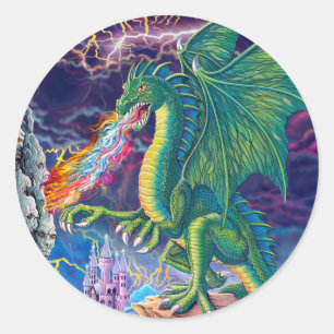 Dragon's Lair Ronde Sticker