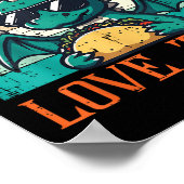 Dragons Love Tacos Funny Mexican Food Fiesta Men W Poster (Hoek)