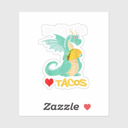 Dragons Love Tacos Sticker (Vel)