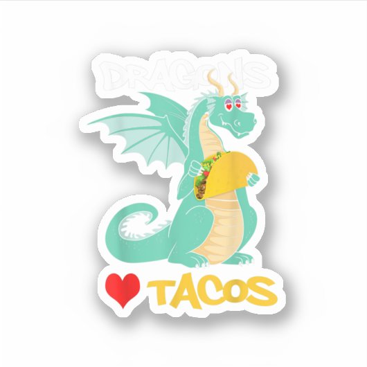 Dragons Love Tacos Sticker (Voorkant)