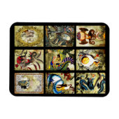 Dragons Maiden Knachten Fantasy sprosproverkunst Magneet (Horizontaal)