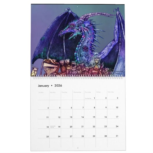 Dragons Monsters Reptile beast Creater Animal Dra Kalender (Jan 2026)