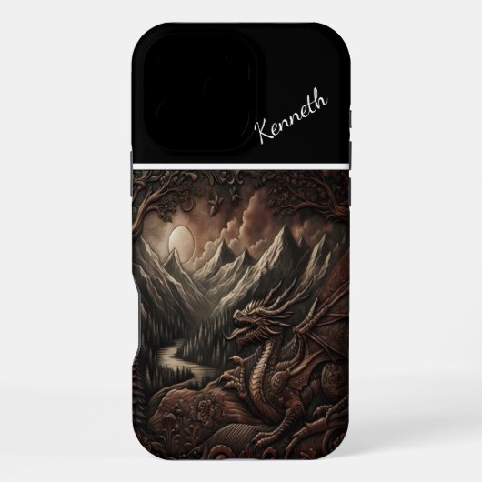 Dragon's Moonlight Vigil iPhone Hoesje (Achterkant)