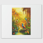 "Dragon's Oerwoud Symphony: Majestic olieverfschil Cadeaupapier (Vlak)