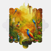 "Dragon's Oerwoud Symphony: Majestic olieverfschil Ornament Kaart (Voorkant)