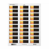 Dragons Oogmonogram Oranje en zwart Etiket (Full Sheet)