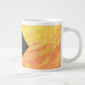 Dragons Oogmonogram Oranje en zwart Grote Koffiekop (Rechts)