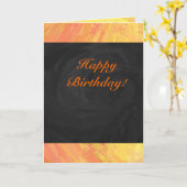 Dragons Oogmonogram Oranje en zwart Kaart (Gele Bloem)