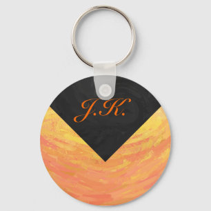 Dragons Oogmonogram Oranje en zwart Sleutelhanger