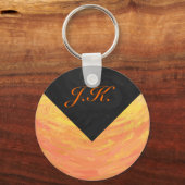 Dragons Oogmonogram Oranje en zwart Sleutelhanger (Voorkant)