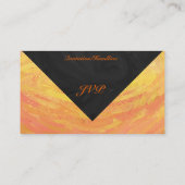 Dragons Oogmonogram Oranje en zwart Visitekaartje (Achterkant)