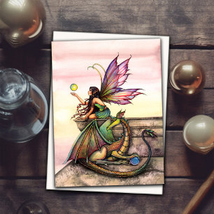 Dragon's Orbs Fairy Art van Molly Harrison Kaart