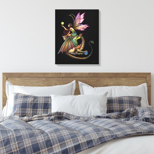 Dragon's Orbs Fairy Canvas Print (Insitu (Slaapkamer))