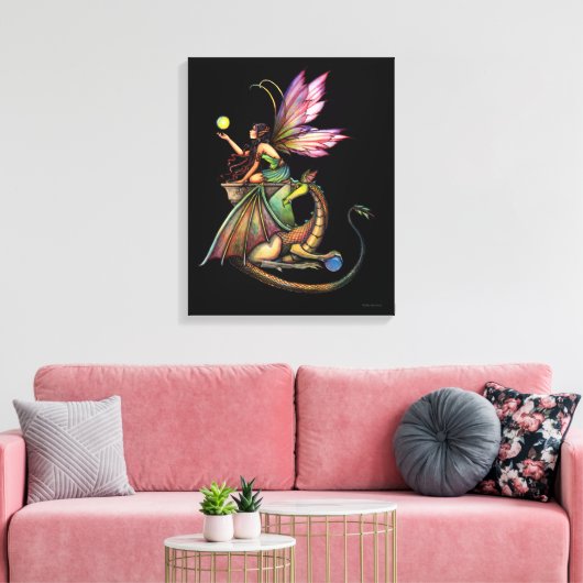 Dragon's Orbs Fairy Canvas Print (Insitu (Woonkamer))