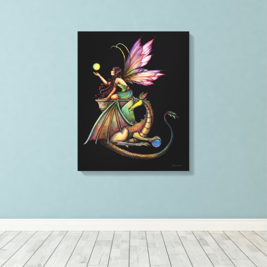 Dragon's Orbs Fairy Canvas Print (Insitu (Houten vloer))