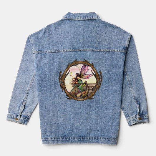 Dragon's Orbs Fantasy Art van Molly Harrison Denim Jacket (Achterkant)