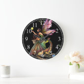 Dragon's orbs Gothic Fairy Dragon Wall klok (Huis)