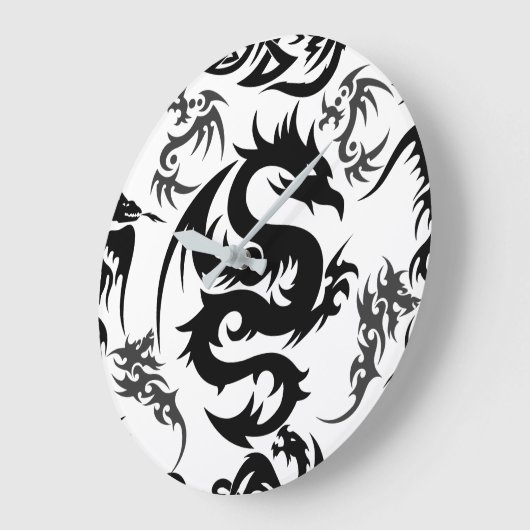 Dragons outline pattern 05.b.DOLP01 Grote Klok (Hoek)