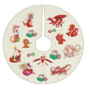 Dragons overal. kerstboom kleed kerstboom rok (Voorkant)