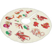 Dragons overal. kerstboom kleed rok (Gekanteld)